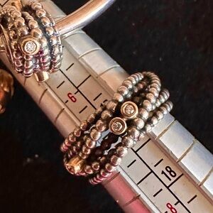 Pandora RETIRED Entangled Beauty Diamond Ring stamped 925 ALE Size 7